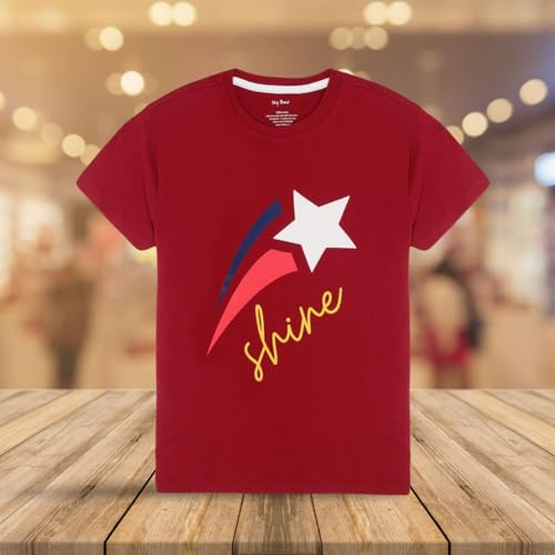 My Bow 2 Pack Round Neck Basketball and Shining Star Printed T-Shirts3