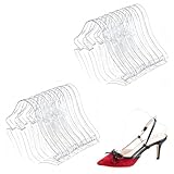 LOLYSIC 50PCS Acrylic Sandal Shoe Display Store Retail Display Rack, Clear Shoe Shape Holder, Acrylic Shoes Tree for Sandals, Heels, and Flats
