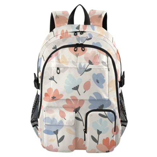 Mochila de viaje con flores de colores pastel ideal para escapadas de fin de semana y trabajo