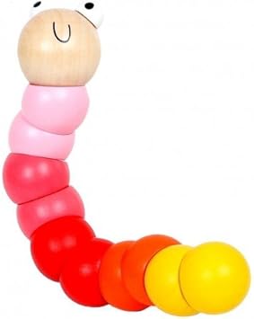 Jouet En Bois Pour Bebe 10 Mois Chenille En Bois Articulee 19 Cm Multicolore Rose Chenille Magique Pour Enfant Amazon Fr Jeux Et Jouets