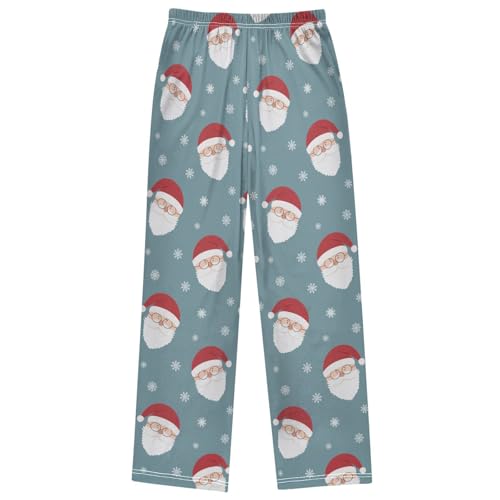 Boy's Lounge Pants Santa Claus Glass Snowflake Kids Jogger Pants Elastic Waist Long Bottoms with Pockets 6-14 Years 7