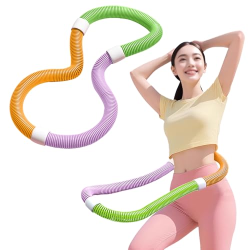 フラフープ ダイエット、大人向けソフトスプリングフラフープ 、ベリー フィットネス - 脂肪燃焼を促進する全身エクササイズ、コンパクト収納、初心者にも最適 室内/屋外 公園用 男女兼用 A 1.2kg