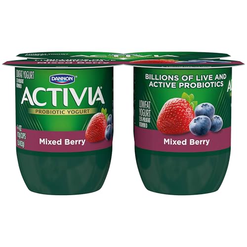 Activia Mixed Berry Probiotic Yogurt, 4 Ounce