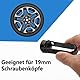 LICQIC Radschrauben Kappen, 19 mm Radmutter Abdeckung, Radbolzen Kappen mit 1 Stück Abziehhaken für Schrauben, 20 Stücke Gloss Schwarz