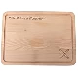 Rectangular Wooden Chopping Board 30 x 20 cm - Wooden Board with Juice Groove - B-Stock / 2nd Choice - Personalised Chopping Wood Board - Kitchen Board with Engraving by Geschenkissimo