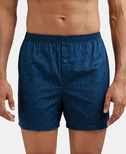 Image of Jockey 8222 Men Super Combed Mercerized Cotton Woven Printed Inner Boxers with Ultrasoft and Durable Inner Waistband (Pack of 2, Colors & Prints May Vary)