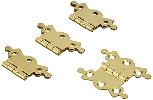 Bulk Hardware BH01755 Butterfly Hinge, 1-5/8 inch - Gold Tone, Pack of 4