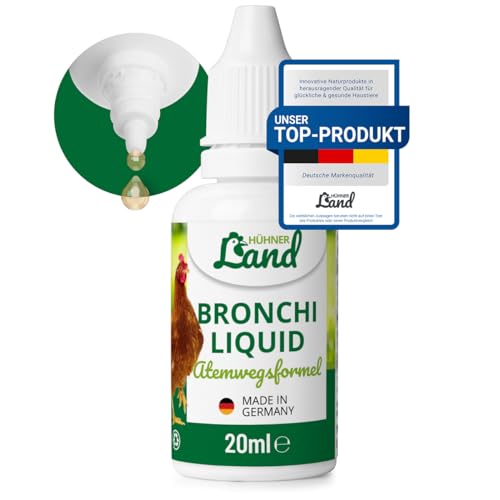 HÜHNER Land Bronchi Liquid 20ml für Hühner mit Salbei & Thymian I Bronchial Tropfen für Hühner & Geflügel oder als Spray für den Hühnerstall