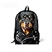 Chaqlin Robuste Herren-Rucksäcke Junior Jungen Mädchen Reise Tagesrucksäcke 3D Tier Zoo Rottweiler m