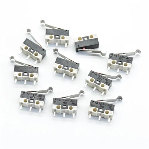 Interrupteur bouton-poussoir SPDT micro switch 3 pins levier long noir - 4