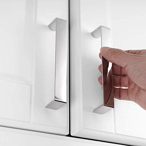 Koofizo Wide Cabinet Handle - Chrome Furniture Pull, 5 Inch/128Mm Screw Spacing, 10-Pack For Kitchen Cupboard Door, Bedroom Dresser Drawer, Bathroom Wardrobe Hardware #TOP2