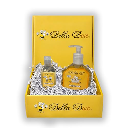 Image of BELLA B Gift Set: Bubble Bath 8 oz and Baby Massage Oil 3.3 oz, Baby Gift