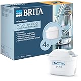 BRITA MAXTRA PRO Pure Performance Water Filter Cartridge - 4 Pack - Original BRITA Refill reducing impurities, Chlorine, PFAS, pesticides and limescale for tap Water with Better Taste