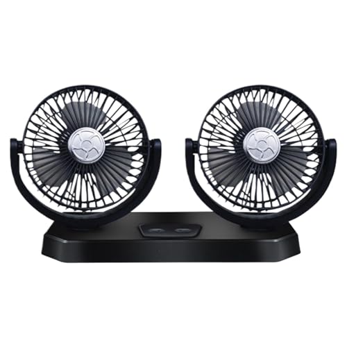 Ventilador de Coche para Asiento Trasero | Ventilador USB Giratorio 360° | 3 Velocidades Silencioso para Reposacabezas | Ventiladors Portátil para Niños, Perros, Camión y RV