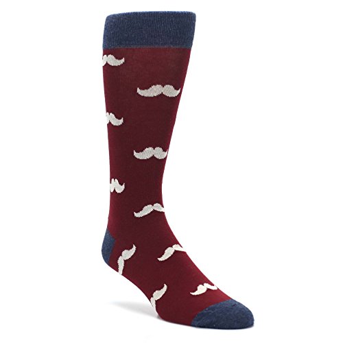 Statement Sockwear Mustaches Men s Socks (burgundy)