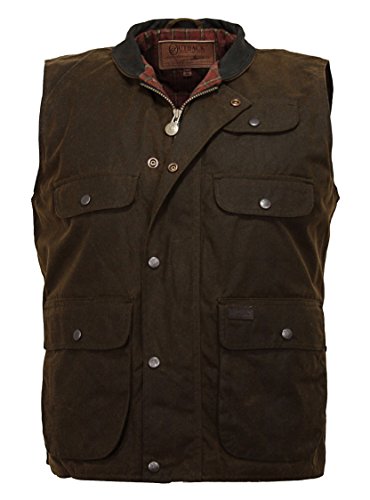 Outback Trading Company Men's 2153 Overlander Waterproof Breathable Cotton Oilskin Outdoor Vest