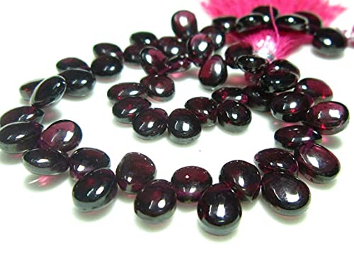Grenat rouge en perles poire lisses pour créer un collier artisanal unique