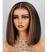 Arabella Hair 5x6 1B/30 Highlight Bob Wig Human Hair Real 210% Density Ready to Go Glueless Wig 1...
