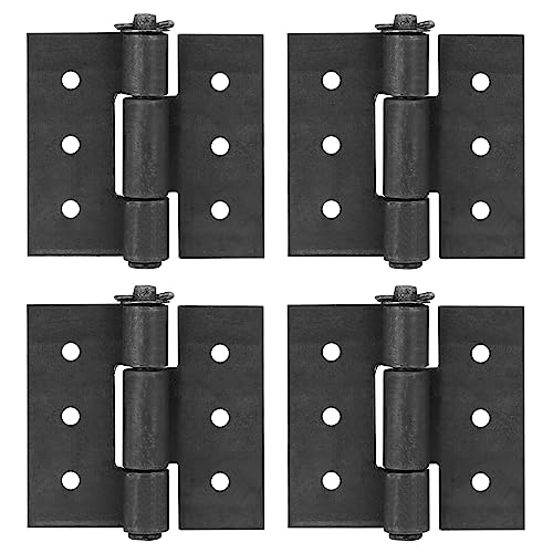 Fanmao 4 Pcs 4-1/4 Inch X 4-1/8 Inch Weld On Butt Gate Hinge, Weldable Metal Gate Hinge With Prepunched Hole Removable Pin thumb #3