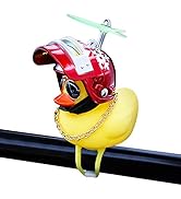 wonuu Rubber Duck Toy Car Ornaments Yellow Duck Car Dashboard Decorations Squeeze Duck Bicycle Ho...