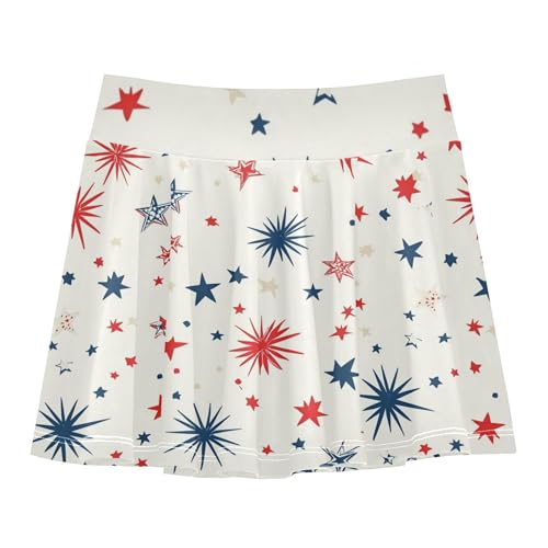 linqin Girls Athletic Skirts with Shorts Flowy Little Girl Active Skort Skort Kids with Pockets