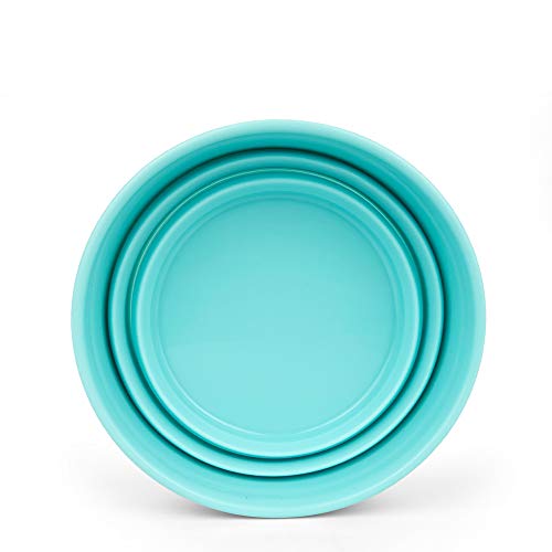 Cartints Collapsible Bowls With Lids Silicone Food Storage Containers Collapsible Camping Bowls Silicone Lunch Containers, Ideal For Travel And Camping, 32Oz/950Ml(Blue) #TOP6