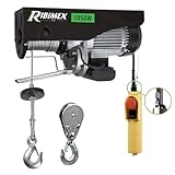 Ribimex Paranco Elettrico da 300/600 Kg con Puleggia, Motore Monofase da 1050 W, Cavo in A...