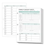 3 Hole 12th Generation Family Group Sheets,Two-Sided Blank 8.5×11 inch Genealogy Forms Family Tree Charts Genealogy Worksheets Archival Supplies for Research Ancestry Family Member History,50 Pcs