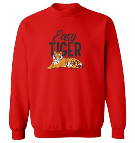 Haase Unlimited Easy Tiger - Chill Out Relax Toddler Fleece Crewneck Sweater