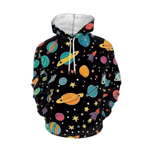 Image of Forchrinse Green Palm Tree Sea Beach Mens Hoodies Pullover Long Sleeve Fleece Hoodie Cozy Sport Casual Outwear