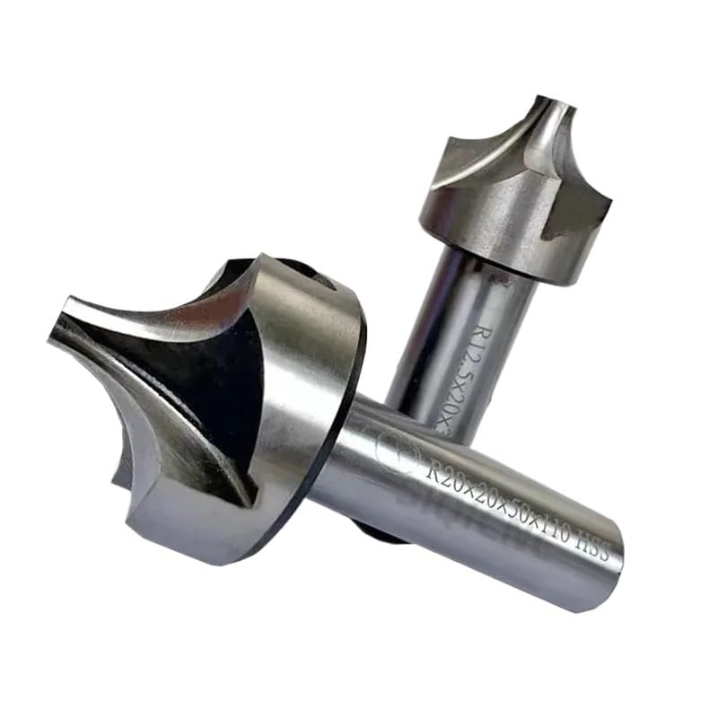 Corner Rounding End Mill with Quarter-Circle Fillet Radius, R1-R4 Radius Range, HSS 4-Flute Design, 2 & 4 Inch Cutting Diameter for Metalworking(R6xD16)