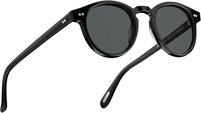AVAWAY Small Face Womens Mens Sunglasses Polarized – Round Acetate Frame UV400 Protection for Driving Vacation Summer Outings