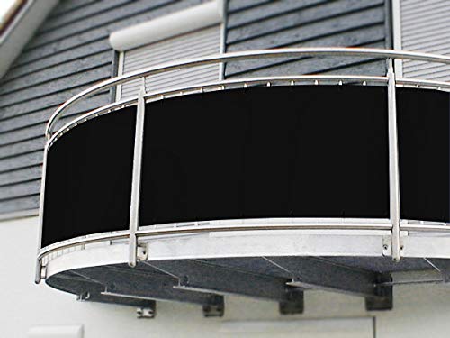 Balkon-Sichtschutz Aus PVC/LKW-Plane – Maßgefertigt, Blick- & Winddicht, Anthrazit (90x300 Cm)