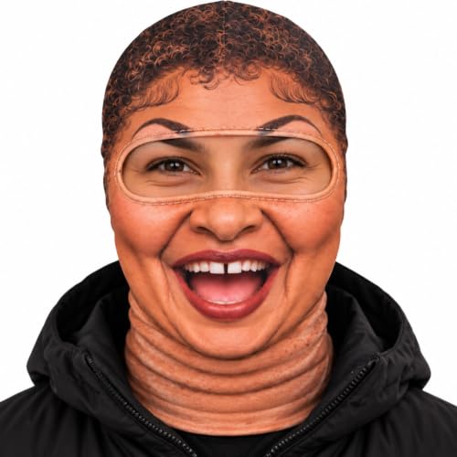 Funny Old Man Women Ski Mask 3D Animals Print Ski Balaclava Winter | Realistic Grandpa Face Winter Balaclava, Windproof Breathable, Christmas Costumes, Outdoor Winter, Full Head Neck Coverage - image 2