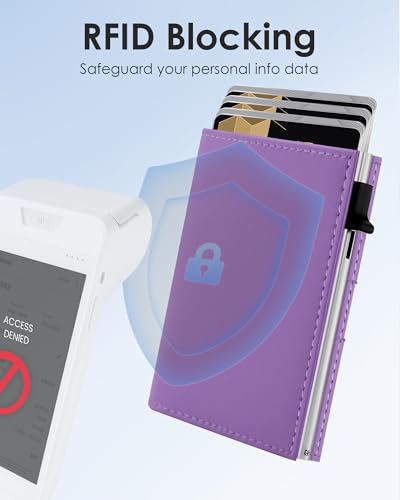 Image of QLD RFID Wallet Women - Small Slim Trifold Wallet Anti-Theft Pop up Card Holder, Minimalist, Ultra Thin, Front Pocket, Premium Leather, 9-11 Cards Capacity | ID Window | Cash Slot