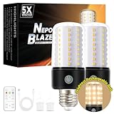 Neporal BlazeMax Rechargeable Light Bulbs For Lamps, Bright Battery Operated Light Bulb For Lamp Sconce, Socket USB Rechargeable Battery Light Bulb, 3 Color, Wide Dimmable Range, 4 Timer, E26 for Home