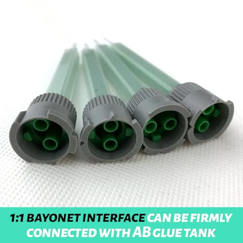 20 Stück Statikmischer, 1:1 Mischdüsen, Schnelle Klebstoffzufuhr, Kann mit Nadeln Installiert Werden, für die Neuorganisation des Rohrleitungsflusses durch Bewegungsmischen (Grün)