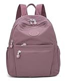 Pealwel Mini Backpack Purse for Women,Small Nylon backpacks for Ladies Backpacks Women Anti Theft Travel Bag (Pink)