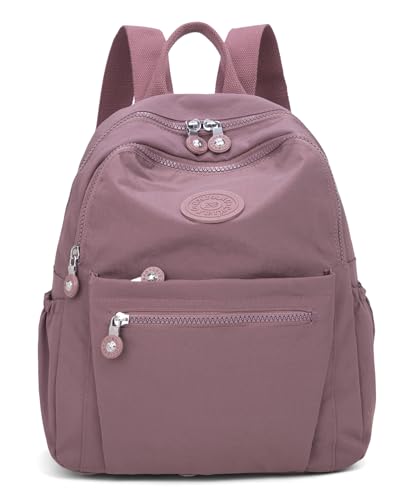 Pealwel Mini Backpack Purse for Women,Small Nylon backpacks for Ladies Backpacks Women Anti Theft Travel Bag (Pink)