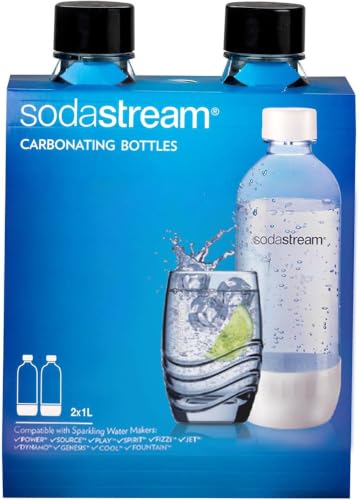 Image of sodastream 1l Carbonating Bottles- Black (Twin Pack) (Pack of 6)