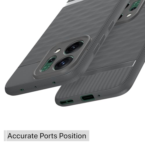 Image of Pikkme Back Cover for Oppo Reno 14 5G Soft Grip 3D Hexa Cube Texture Silicone Bumper Case (Grey)