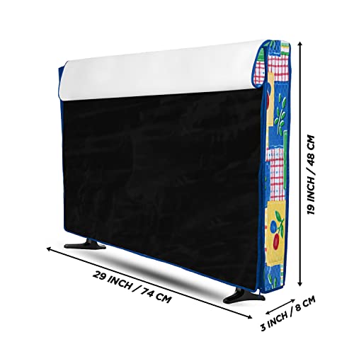 Image of Transparent LCD /LED T.V Protector Cover with Zipper Enclosure for 32 Inch Suitable for All Major Brand & Model (Color-Blue, Size-29x3x19 Inches)