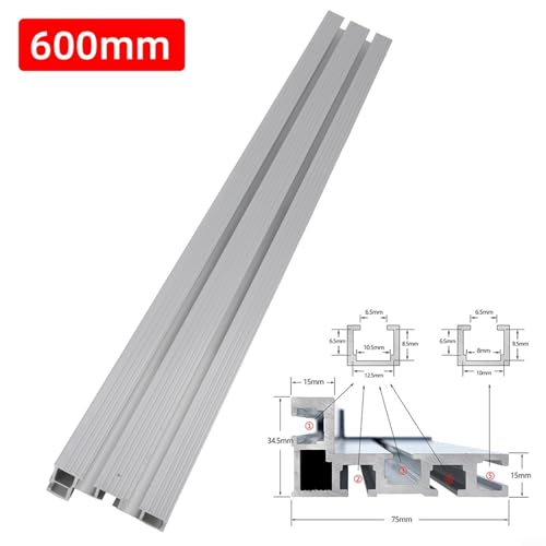 Barre de jauge à onglet en aluminium de type 75 pour scie à table, clôture, routeur, table coulissante, gabarit de travail du bois, rail de fixation pour machine CNC, système de rail en T, établi – vue 4