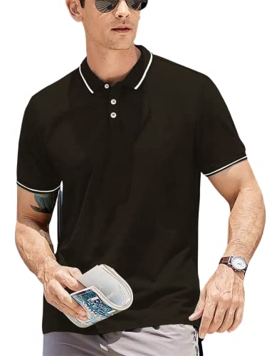 Image of Lymio Men's Polyester Regular Fit T Shirt || Polo T-Shirt || Pain T-Shirt (Plainpolo)