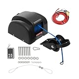 CUBELLIN 45LBS Boat Electric Anchor Winch Boat Anchor Winch with Remote Control & 100ft Anchor Rope 12V Anchor Windlass Kit for 24ft Boat