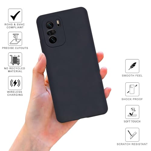 Image of SPRIG Compatible with Mi 11X Premium SilkTone (Liquid Silicone) Back Cover Drop Tested Shock Proof Mobile Case for Men, Women, Boys and Girls with Camera Protection (Charcoal Grey)