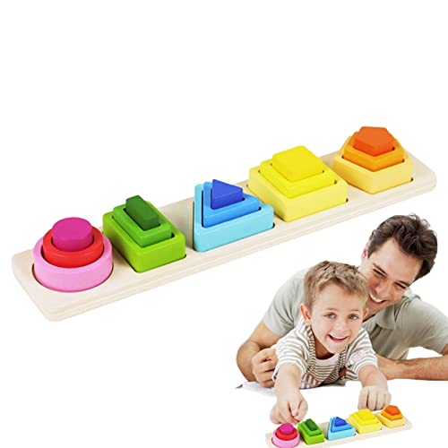 Juguete de clasificación de formas,Clasificador de reconocimiento de color de juguetes a juego de formas - Juguetes de rompecabezas de bloques educativos tempranos para niños y niñas de 4 5 6 Mgichoom Cover