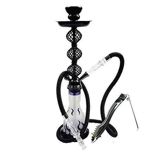 WOYU Single Hose Shisha Tong Hookah Acrylic mouthtips Plastic Personal Mouth Tips Shisha Hookah (Black Flower)