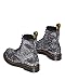 Dr. Martens Women's 1460 8 Eye Boot Fashion, Black Metallic Paint Splatter Suede, 6