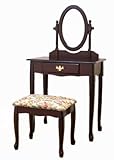 Frenchi Home Furnishing Cherry 3-Piece Vanity Set